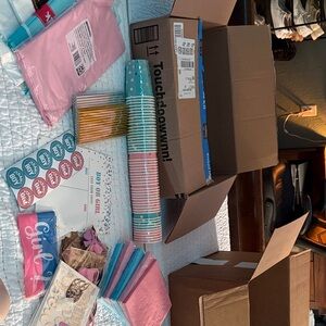 Gender reveal Pink and Blue Party Supplies